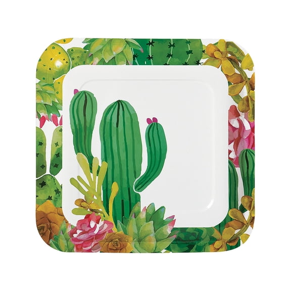 Cactus Party Dinner Plates (8Pc) - Party Supplies - 8 Pieces