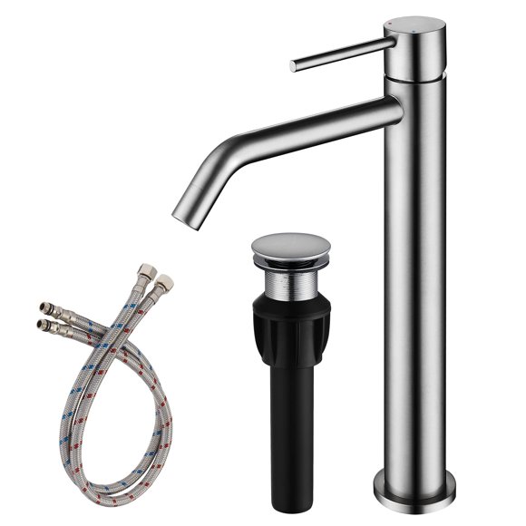 Grifo para lavabo JXMMP, níquel cepillado, acero inoxidable