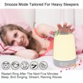 thumbnail image 4 of Touch Wake Up Night Light with Sunrise Simulation Alarm Clock, 3 Ways Dimmable Warm White Bedside Lamp RGB Atmospheric Table Bedside Lamp, Timer Mode, 4 of 5