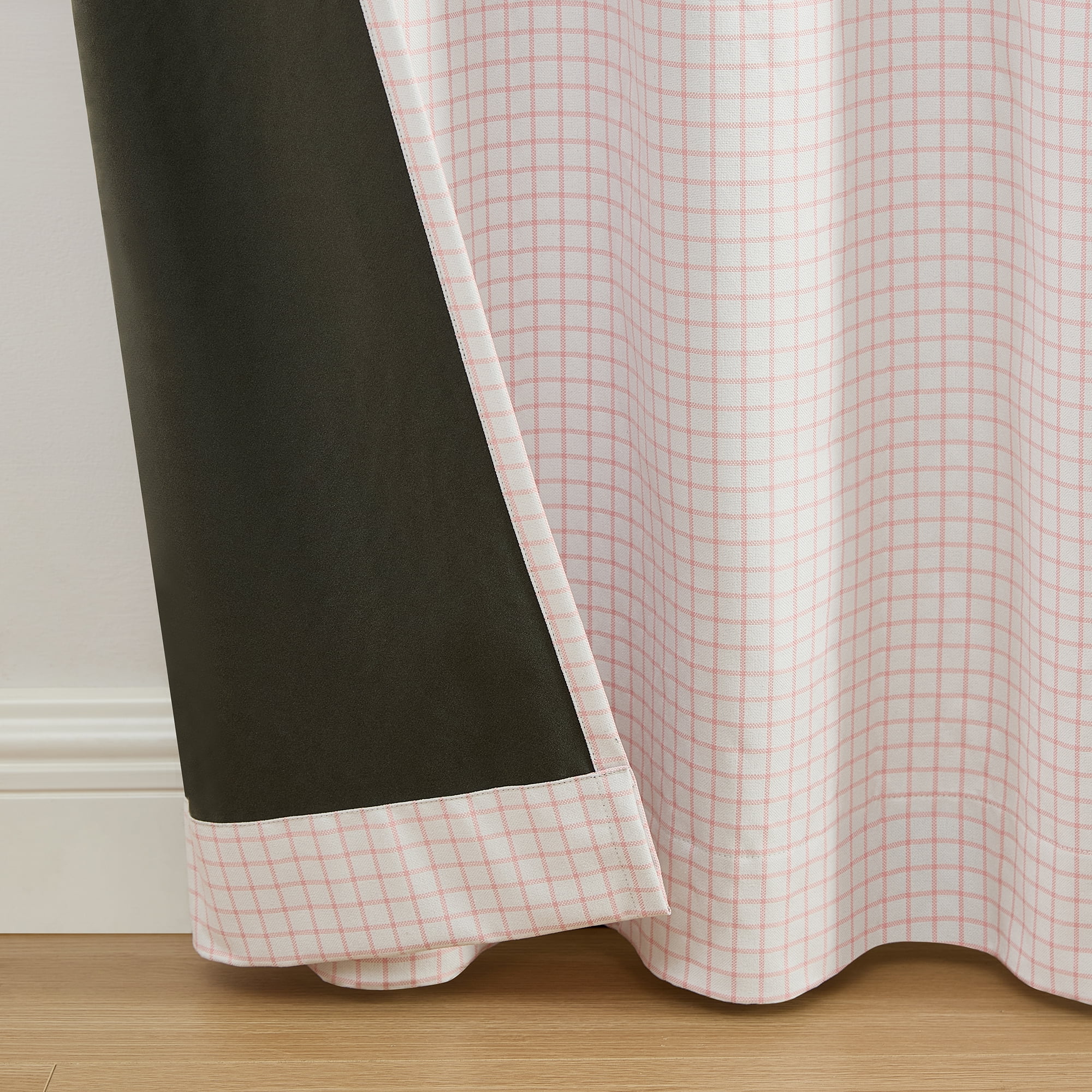 Ecologee Jill 100% Blackout Tie Top Single Indoor Curtain Panel, Coral, 38" W x 84" L
