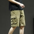 thumbnail image 6 of Mens Big & Tall Cargo Shorts S-4X Plus Size with Multi-Pockets Cotton-Blend Relaxed Straight Leg Solid Color Casual Hiking Workout Short, 6 of 7