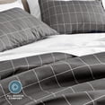 thumbnail image 5 of Bare Home Luxury Duvet Cover and Sham Set - Premium 1800 Collection - Ultra-Soft - Twin/Twin-XL, Grid - Gray/White, 2-Pieces, 5 of 8