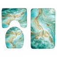 thumbnail image 3 of Bathroom Rugs Set 3 Pieces Super Soft and Comfortable with Toilet Seat Cover Green, 3 of 8