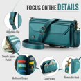 thumbnail image 6 of Crossbody for Samsung Galaxy A16 Case Wallet【RFID Blocking】with 10-Card Holder Zipper Bills Slot, Soft PU Leather Magnetic Shoulder Wrist Strap for Samsung Galaxy A16 Wallet Case Women, 6 of 14