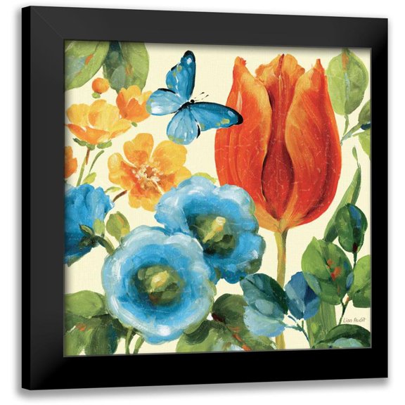 Audit, Lisa 12x12 Black Modern Framed Museum Art Print Titled - Summer Brights III