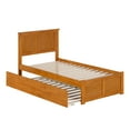 thumbnail image 2 of AFI Madison Twin Wood Platform Bed with Footboard and Twin Trundle, Light Toffee, 2 of 14
