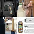thumbnail image 6 of Jeiento Frog Car Seat Cover Full Set with Steering Wheel Cover Seat Belt Cover Armrest Cover Abstract Hippie Flower Coaster Auto Keychain Holder Lip Balm Holder, 13 PCS Auto Accessories Decor, 6 of 8