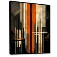 thumbnail image 2 of Designart "Vectors In Orange And Grey I" Abstract Shapes Floater Framed Canvas Prints, 2 of 5