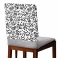thumbnail image 2 of Black Flower Chair Back Covers, Removable Chair Covers for Dining Chairs Set of 6, Washable Chairs Slipcovers Back Seat Protector for Wedding Party 19"x20", 2 of 9