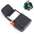 thumbnail image 2 of PU Leather Sliding Cigarette Case Stainless Steel Cigarette Case with Lighter Rack and Belt Loop, 2 of 4