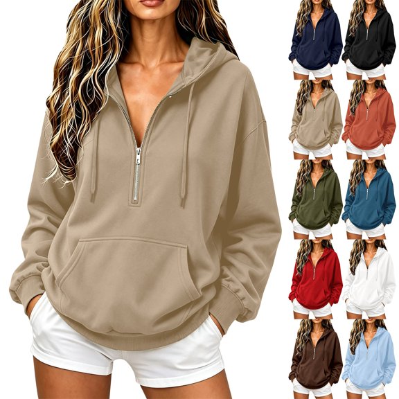 Weikingp Zip Up Hoodie Women Sport Jackets Hoodies for Women Pullover Sweatshirts Hoodies Y2k Sweatshirt for Women Sweat Jackets Workout Jackets Cute Hoodies Long Sleeve Hoodies Black L