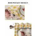thumbnail image 6 of Pig Sunflowers Living Room Curtains 2 Panel, Yellow Floral Farmhouse Checkered Rustic Cafe Window Treatment, Farmhouse Bedroom Bathroom Kitchen Curtains Drapes 104"x45", 6 of 6
