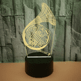 thumbnail image 6 of YSITIAN 3D Lamp Illusion Night Light Dimmable 16 Color Changing Smart Touch Saxophone Table Light Decoration for Music Lovers （Style 17） YT-14879, 6 of 6