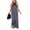 Gray, variant on Women’s Sleeveless Maxi Dress with Cross Halter Neck and Loose Fit Long Length Casual Summer Sundress Black L