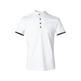 thumbnail image 3 of ZAXARRA Hauts pour Hommes Col en V Manches Courtes Polo à Enfiler avec Boutons, 3 of 10