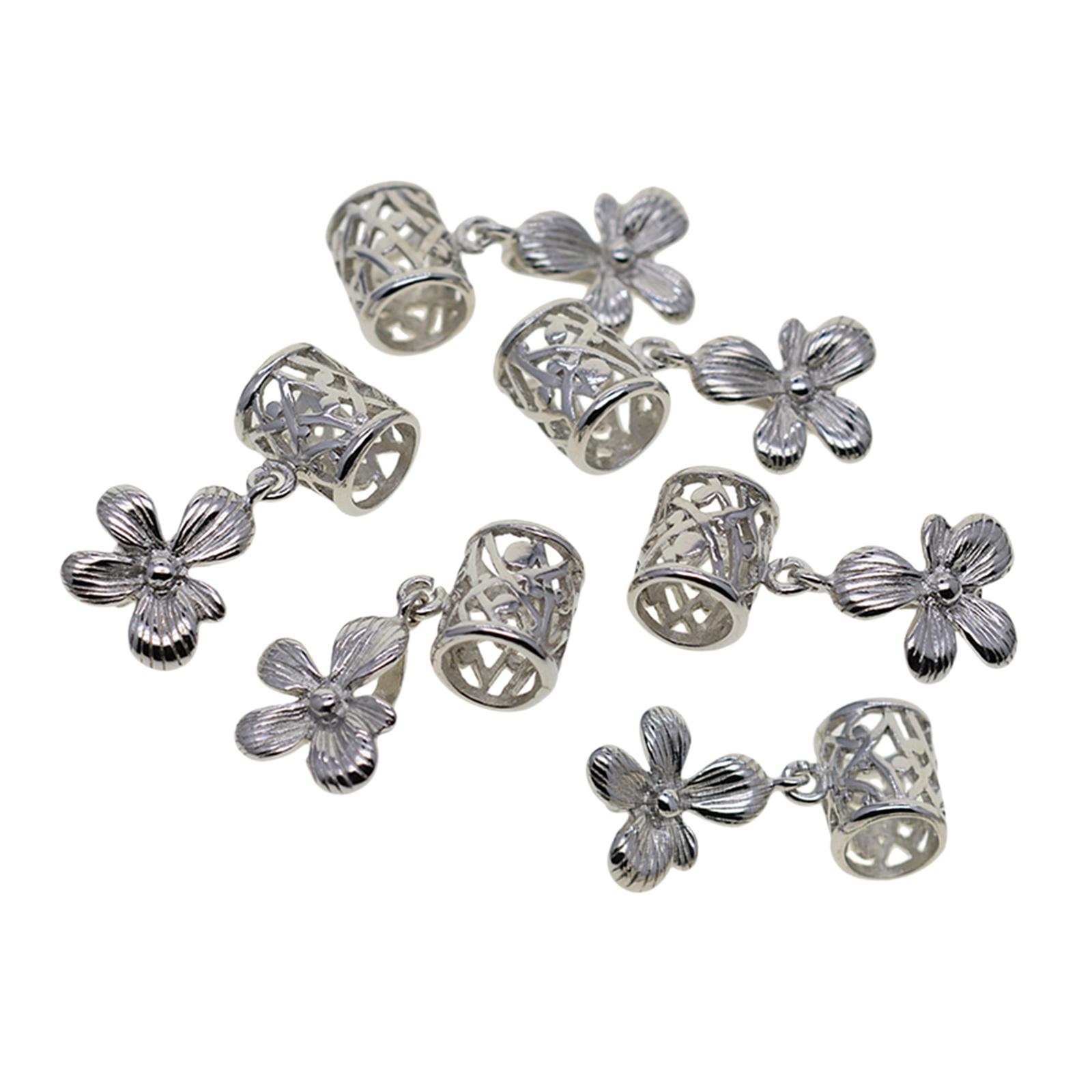 6X Metal Pinch Bails Pinch Clips Clasps Bead Hanger Links Filigree Pinch Clips for Jewelry Making Buckles Charms Holder Dangle Bracelet DIY, Women's
