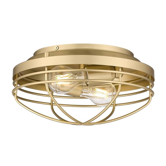 Golden Lighting 9808-FM BCB Seaport Flush Mount, Brushed Champagne Bronze