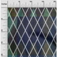 thumbnail image 2 of oneOone Viscose Jersey Medium Blue Fabric Argyle Dress Material Fabric Print Fabric By The Yard 60 Inch Wide, 2 of 4