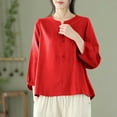 thumbnail image 2 of Plus Size Tops for Womens Tops Fashion Fashionable Embroidered Round Neck Five Quarter Sleeved Short Sleeved Blouse, 2 of 3