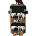 thumbnail image 3 of Naloa Cute Goat Baby Women's Short-Sleeved Pajama Set, Loungewear, Summer pajamas, Breathable Cozy - 3X-Large, 3 of 9