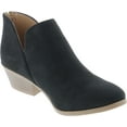 thumbnail image 7 of SODA Women's Mafic Almond Toe Faux Suede V Side Western Stacked Block Mid Heel Ankle Boot, 7 of 7