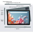thumbnail image 5 of (Open Box) 2024 Latest 10in Android 12 Tablet 8gb RAM 128gb ROM FHD IPS Screen 8-Core T610, 5G Wifi Tablet with Keyboard,13MP+8MP, 1TB Expand, Gray, 5 of 10