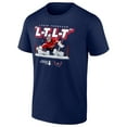 thumbnail image 2 of Men's Logan Thompson Navy Washington Capitals 2025 Stanley Cup Playoffs "L-T, L-T" Micro Moment T-Shirt, 2 of 4