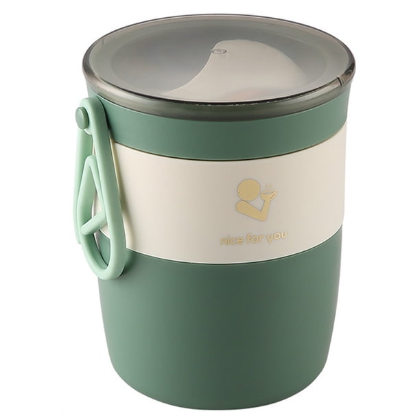 Pisexur Batería de cocina Nueva taza de sopa de acero inoxidable con aislamiento, taza de agua sellada, olla de sopa personalizada, taza con asa de regalo para la cocina del hogar