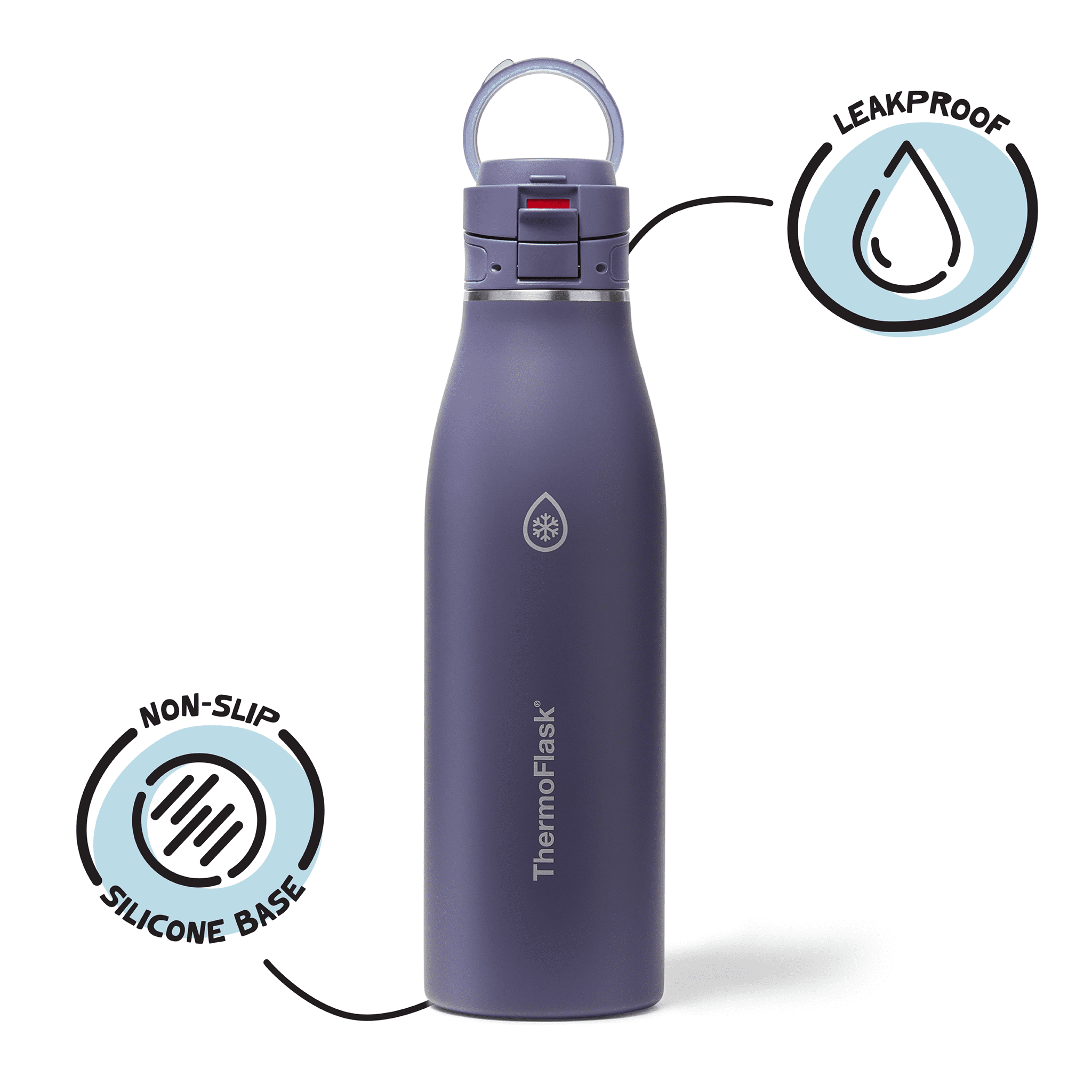 ThermoFlask Traveler 25 oz Insulated Travel Coffee Mug, Durable Stainless Steel, BPA-Free, Dishwasher Safe, Future Dusk