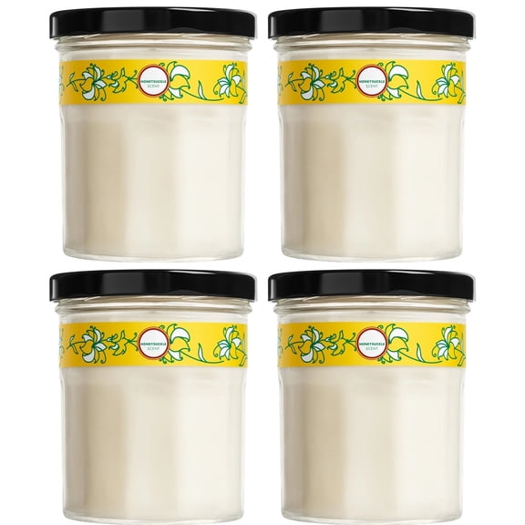 Scented Candle Honeysuckle Floral Fruity Scent by Mrs. Meyer - Aromatherapy Soy Candle-Pack of 4