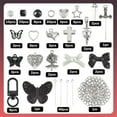 thumbnail image 3 of DIY Keychain Making Kits including Acrylic & Glass & Plastic Beads Alloy Charms & Clasps & Bead Frames 304 Stainless Steel Twisted Chains and Jump Rings Mixed Color 4x1mm Inner Diameter: 4mm, 3 of 6
