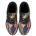 thumbnail image 2 of French Bulldog American flag Patriot Shoes Sneakers Black Size 8, 2 of 7