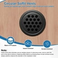 thumbnail image 4 of Uxcell Paquete de 20 Respiraderos Circulares de Soffit, 29mm/1.14 Pulgadas Respiraderos Redondos de Acero Inoxidable con Rejilla para Baño Hogar/ Oficina/Cocina/Armario/Guardarropa [Negro], 4 of 7