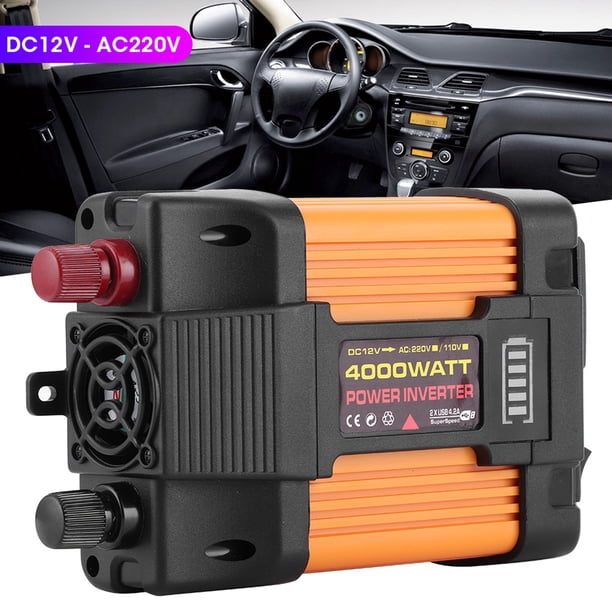 Inversor De Corriente Para Automóvil, Inversor De Automóvil Profesional Para Vehículos Con Salida De Potencia De 12 V