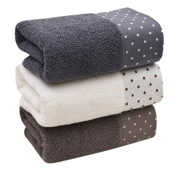 Youkk 3 pièces serviette de visage épaisseur coton haute 3 pièces serviette  de visage serviette absorbante doux débarbouillettes pour la maison salle  de bain 