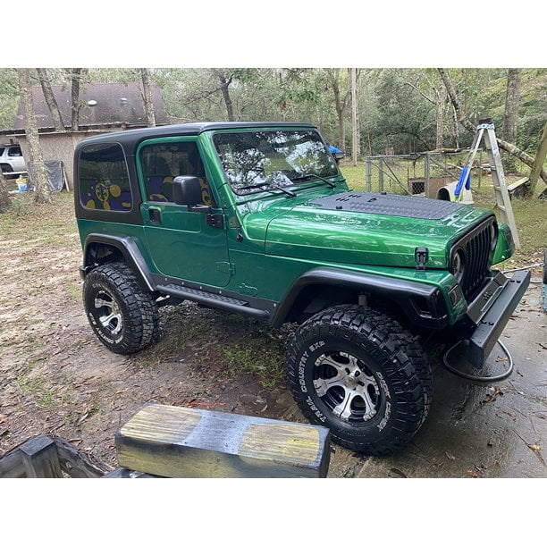 Kojem Running Board Slider Rocker Guard Side Rail Steps Nerf Bar Guards for 1997-2006 Jeep Wrangler TJ Steel