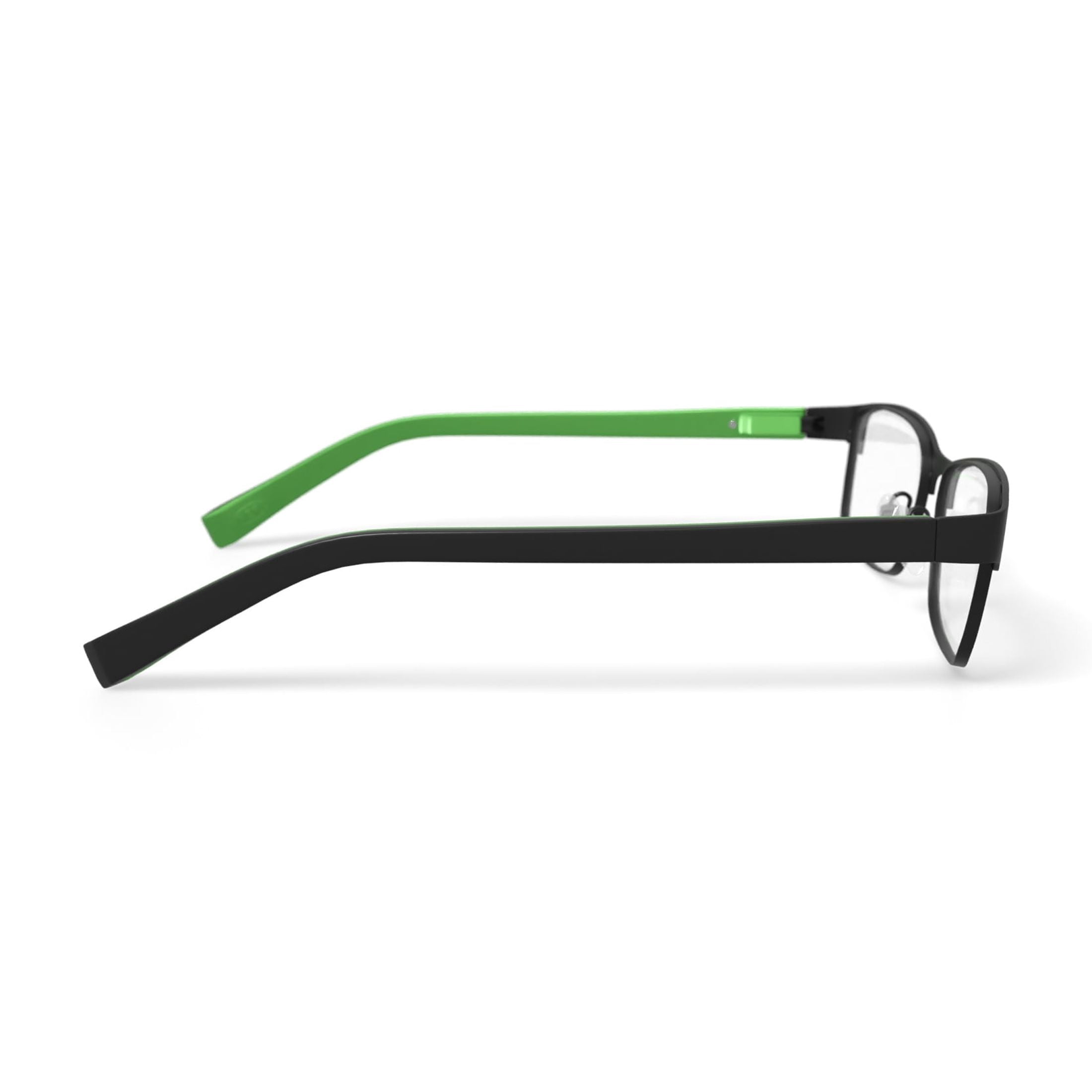 Nerf Tactical Youth Rectangular Prescription Eyeglasses with Case, Black/Green