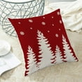 thumbnail image 4 of Christmas Pillow Covers 16x16 Inch Set of 2 Red White Christmas Tree Snowflakes Decor Throw Pillows Winter Xmas Holiday Outdoor Cushion Cases for Couch Bed Decorations, 4 of 6