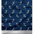 thumbnail image 1 of Soimoi Crepe Silk Fabric Footprint,Cheese & Rat Kids Printed Fabric 1 Yard 42 Inch Wide, 1 of 1