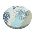 thumbnail image 2 of Xecao's Algae Corals and Seashells Print Stool Covers offer stylish, washable protection for PU round bar stools, perfect for home or commercial use., 2 of 7