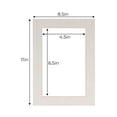 thumbnail image 3 of White Linen Acid Free 8.5x11 Picture Frame Mats with White Core Bevel Cut for 5x7 Pictures - Fits, 3 of 3