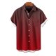 thumbnail image 5 of Camisas de Manga Corta de Botón para Hombre, Blusa de Moda Casual de Impresión de Gradiente de Cuello de Vuelta Hecha de 95% Poliéster 5% Spandex para el Verano, Camisas de Verano para Hombre, 5 of 5
