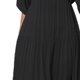 thumbnail image 3 of Vestido columpio de fiesta de manga murciélago de color sólido con cuello en V Summe para mujer (negro) Zhivalor BST3001002-2, 3 of 5