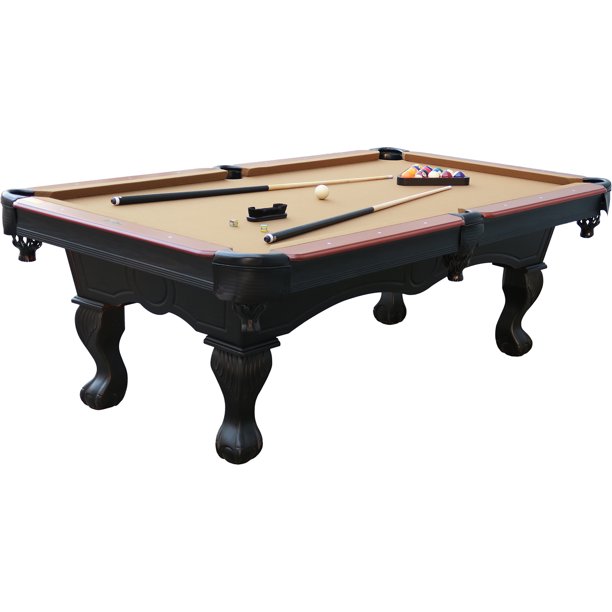 MD Sports 8' Traditional Authentic Billiard Pool Table with Accessory