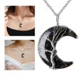 thumbnail image 1 of Collar Piedras Colgante Cristal Regalo Collar Cristal Collar Natural obsidiana negra Hugo Collar Piedra Luna, 1 of 8
