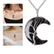 thumbnail image 1 of Collar Piedras Colgante Cristal Regalo Collar Cristal Collar Natural obsidiana negra Hugo Collar Piedra Luna, 1 of 8