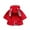 Red, variant on IROINNID Toddler Baby Girls Winter Bow Ears Hooded Thicken Warm Outerwear Hoodie Jacket Coat Cloak