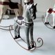 thumbnail image 5 of Caballo de madera nórdico, vacilante y oscilante, estilo retro, innovador, para decoración del hogar, adornos de escritorio (blanco), 5 of 8