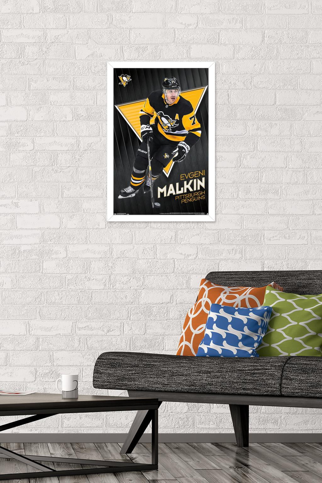 NHL Pittsburgh Penguins - Evgeni Malkin 19 Wall Poster, 14.725" x 22.375" Framed