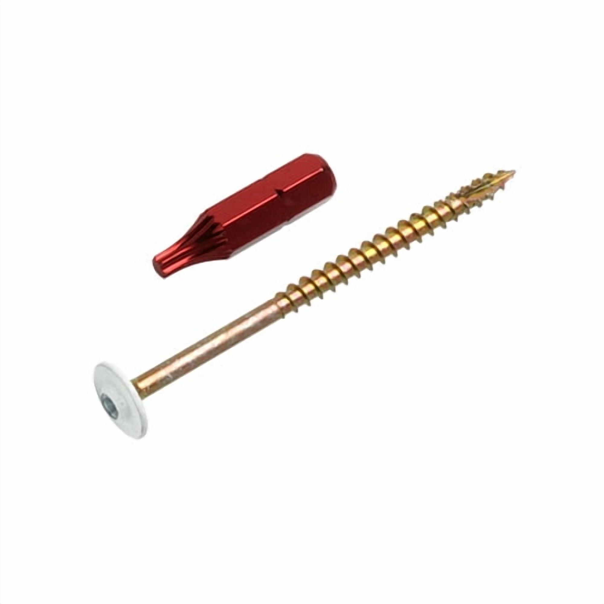 GRK White Low Profile Cabinet Screws - #8 x 2-1/2 Inch Qty 80